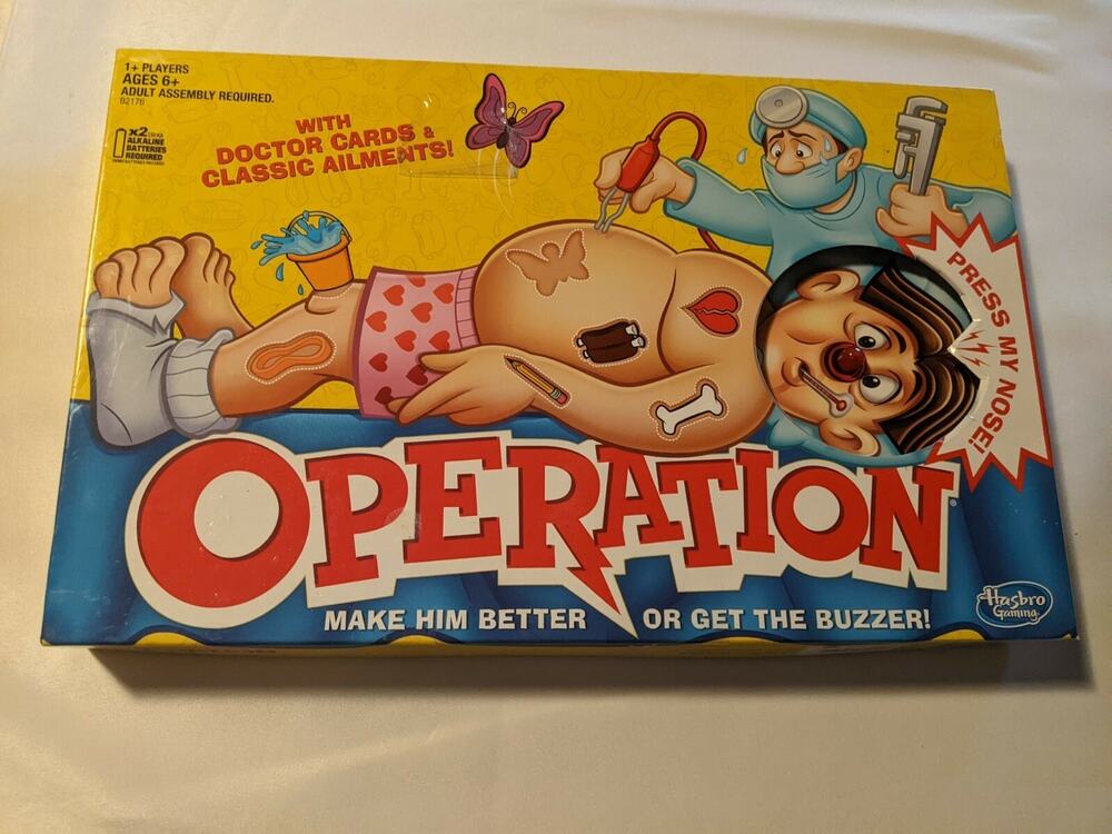 Hasbro Operation Game - 2015 - PARTS ONLY - MISSING 2 PIECES - WORKS